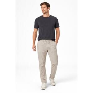 Vuori Ripstop Pants Men X-Large Taupe V461 Elastic Waist Zip Pocket Climbing